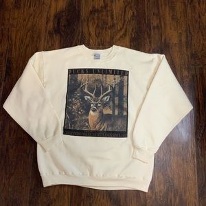 95’ Vintage Deer Animal Crewneck/ Sweatshirt
